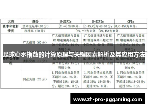 足球心水指数的计算原理与关键因素解析及其应用方法